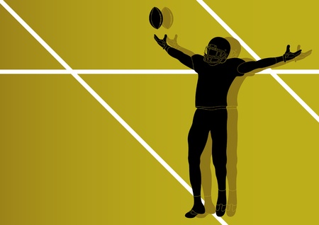 American football player backgroundのイラスト素材