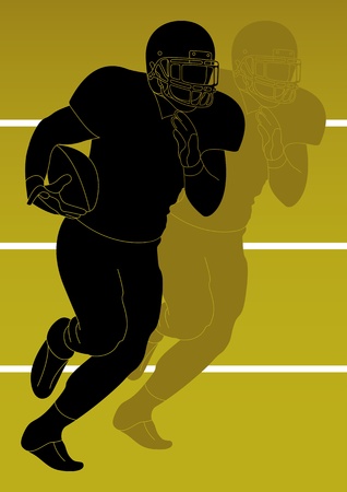 American football player backgroundのイラスト素材