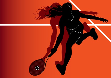 Tennis player backgroundのイラスト素材