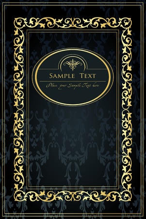 Vintage frames and elements background illustrationのイラスト素材