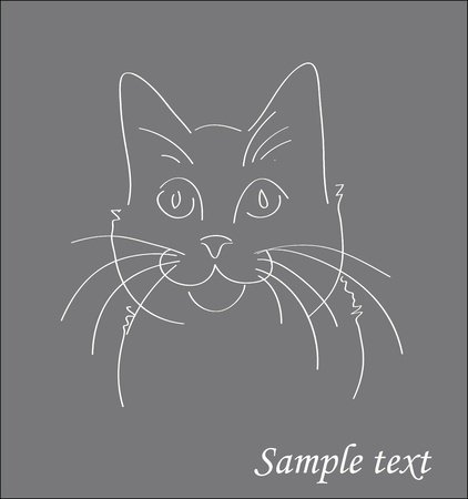 Animated cat silhouette background illustrationのイラスト素材