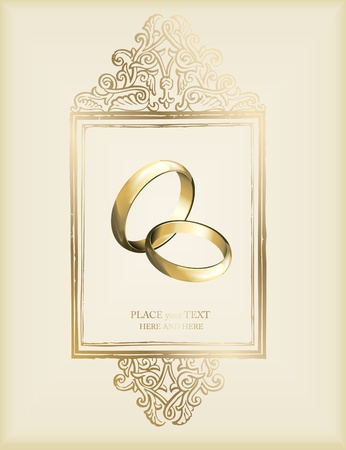 Vintage wedding background for book cover or cardのイラスト素材