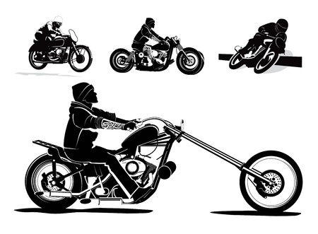 Biker rider background illustrationのイラスト素材