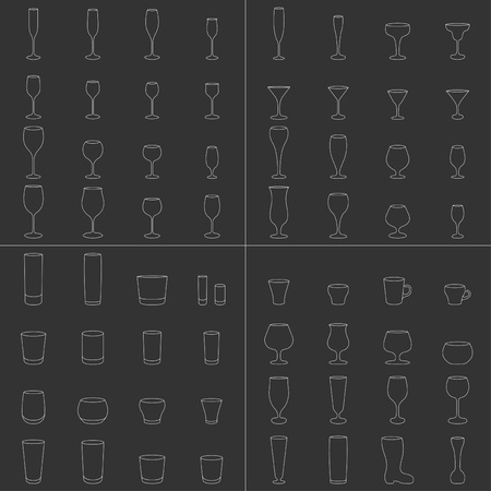 Glass illustration collectionのイラスト素材
