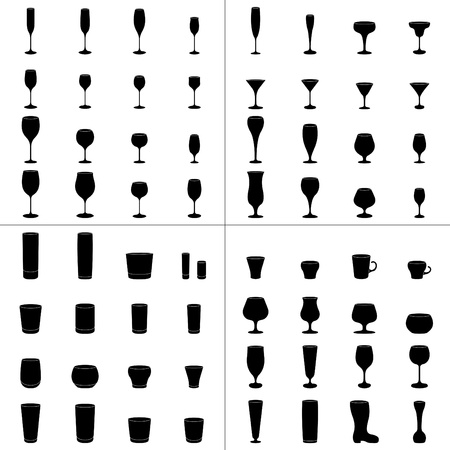 Glass illustration collectionのイラスト素材