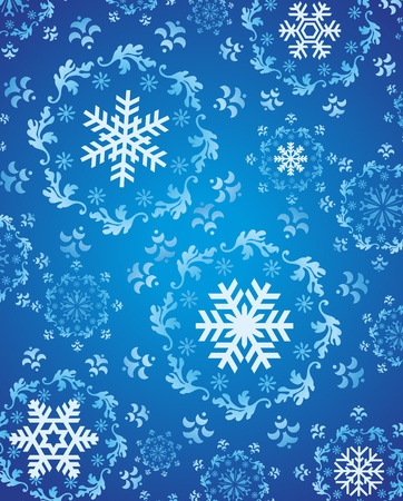 Snowflakes vector backgroundのイラスト素材