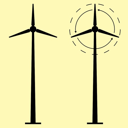 Wind Generators vector backgroundのイラスト素材