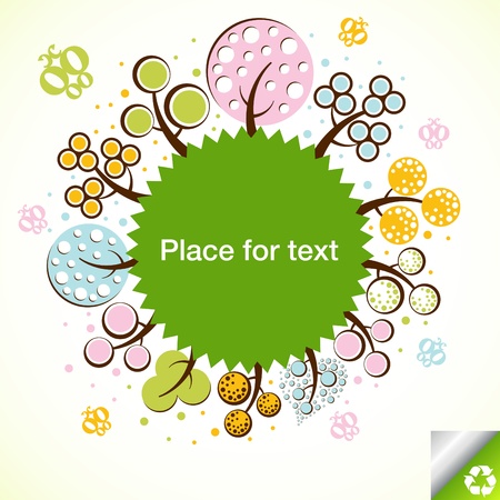 Green planet concept vector backgroundのイラスト素材