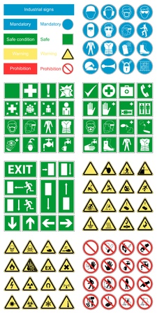 Different signs set vector backgroundのイラスト素材