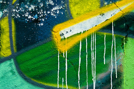 Concrete, weathered, worn wall damaged paint. Grungy Concrete Surface. Great background or texture.の写真素材