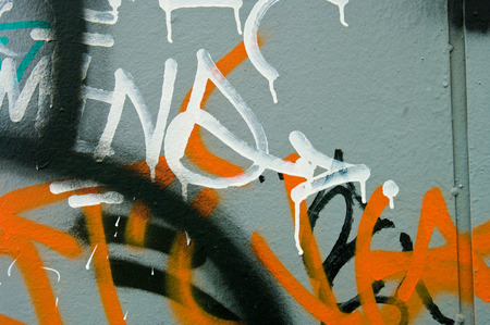 Concrete, weathered, worn wall damaged paint. Grungy Concrete Surface. Great background or texture.の写真素材