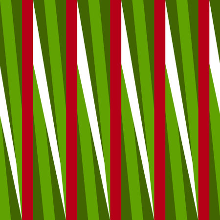 Geometric seamless Christmas pattern. Background of colored stripes.のイラスト素材