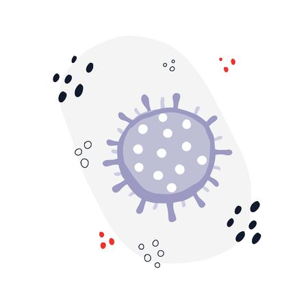 Illustration of coronavirus disease. Medical illustration.のイラスト素材