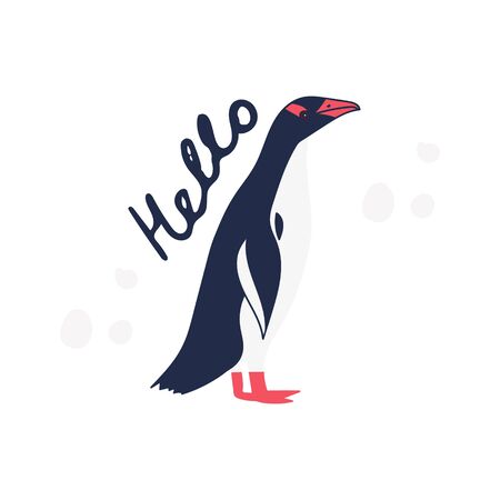 Hand drawn vector illustration with animal. Vector illustrationのイラスト素材