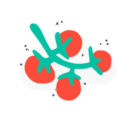 illustration of tomatos on white backgroundのイラスト素材