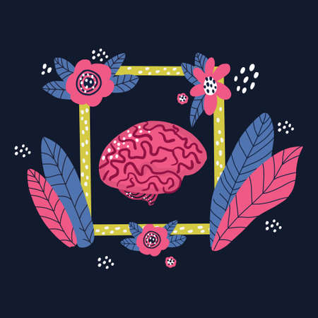 Vector Medical illustration of brain.のイラスト素材