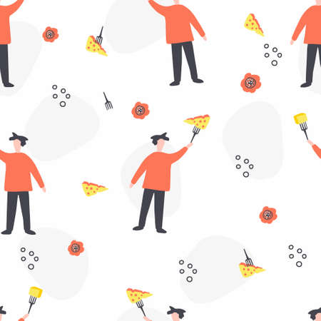 Cheese vector hand drawn seamless pattern. cheese factory concept.のイラスト素材