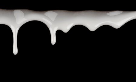 white paint leaking on black background