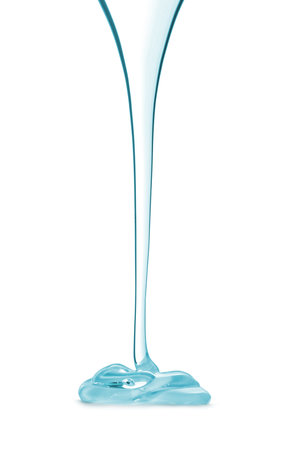 Transparent drip on a white backgroundの写真素材