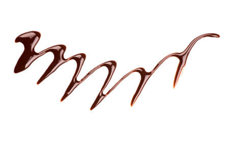 Abstract pattern made of chocolate on white backgroundの写真素材