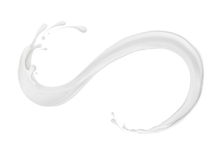 Refined splash of cosmetic cream on a white backgroundの写真素材