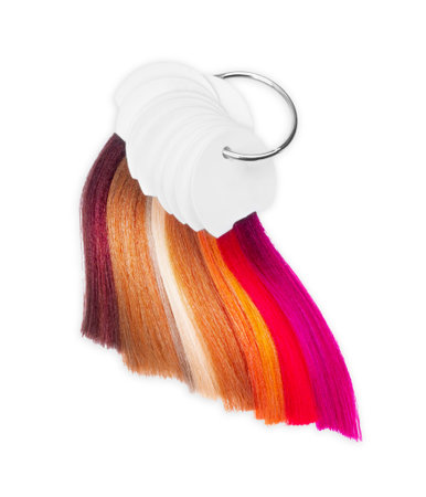 Hair colors palette closeup isolated on white backgroundの写真素材