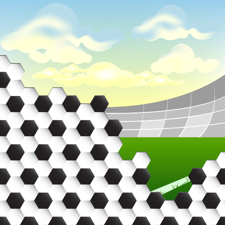 background for the announcement of a football mach background football stadiumのイラスト素材