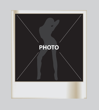 silhouette of a beautiful sexual girl photoのイラスト素材