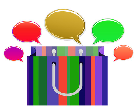 Bag shopping bags  Beautiful bags walking to the shops  Bags with dialog boxes のイラスト素材