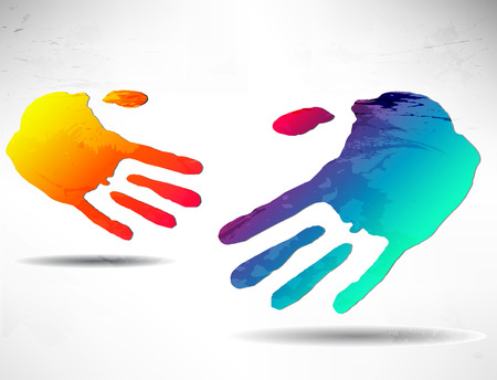 Two abstract handsのイラスト素材