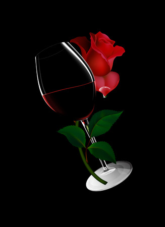 Red wine in a glassのイラスト素材