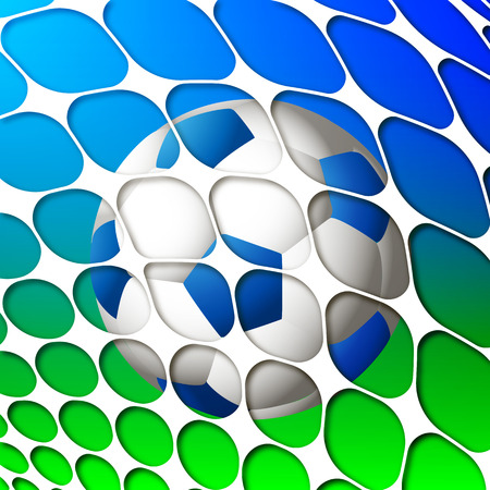 The ball is in the net. Soccer ball in the goal. Gol.のイラスト素材
