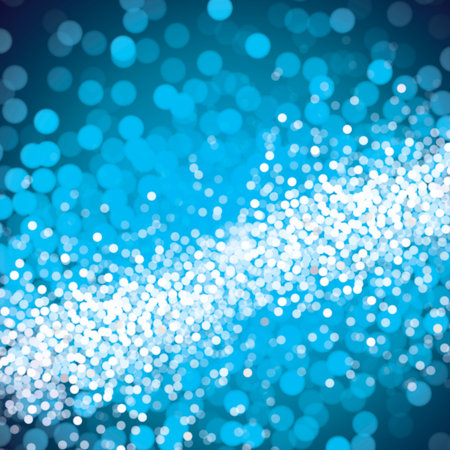 Blue background of bright bokeh, vector art illustration.のイラスト素材