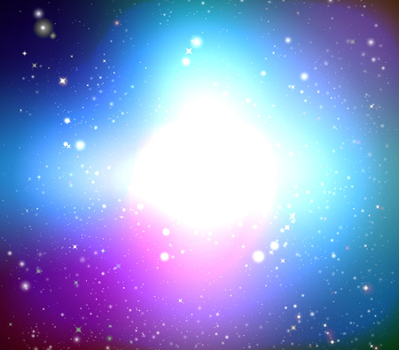 Colorful bright galaxy art illustration space.のイラスト素材