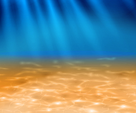The sandy bottom of the ocean vector art illustration ocean background.のイラスト素材