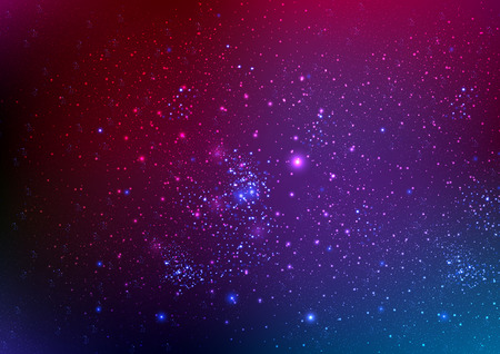 The background of the night sky with stars, vector art illustration.のイラスト素材