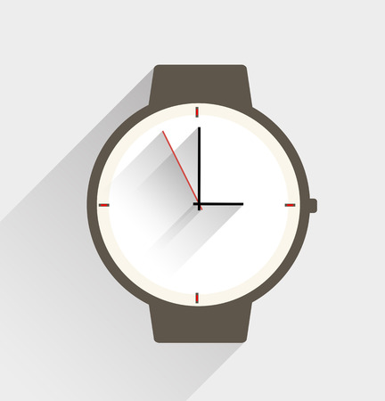Cardboard clock, vector art illustration of the concept of time.のイラスト素材