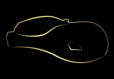 Golden car badge art illustration.のイラスト素材