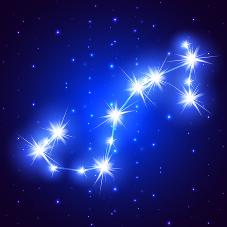 Scorpion constellation in the sky, art illustration.のイラスト素材