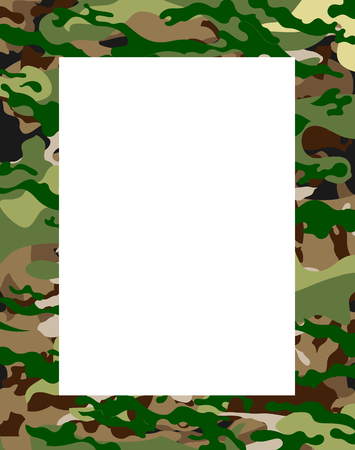 Army camouflage frame, vector art illustration texture.のイラスト素材