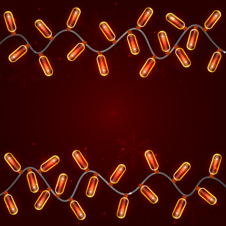 New Year's and Christmas lights, art illustration.のイラスト素材