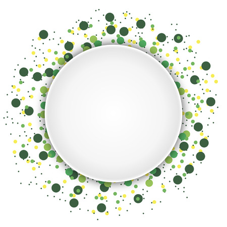 Circle on the background of confetti, vector art illustration.のイラスト素材