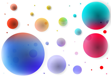 Abstract background of colored circles, vector art illustration.のイラスト素材