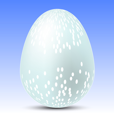 Blue egg with spots, vector illustration art holiday.のイラスト素材