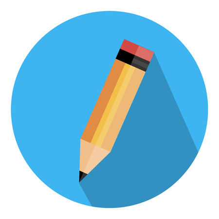 Pencil in a flat design, vector art illustration.のイラスト素材