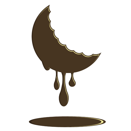 Round chocolate cookies, vector art illustration.のイラスト素材