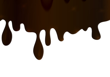 Caramel wave, vector art illustration of chocolate.のイラスト素材