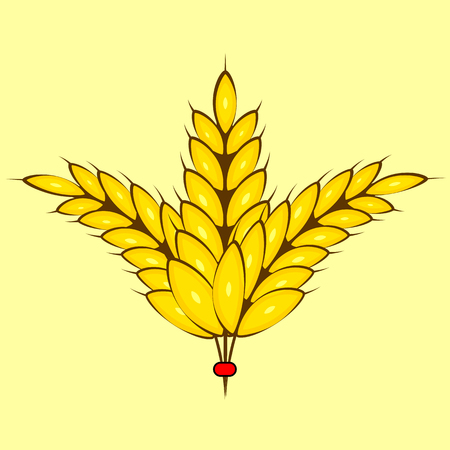 A bunch of wheat ears, vector art illustration.のイラスト素材