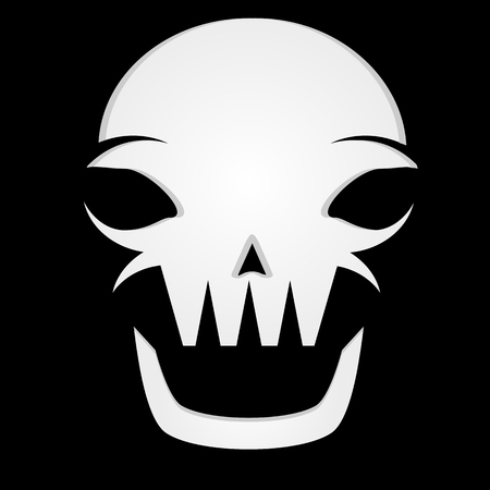 Sketch of skull vector art illustration.のイラスト素材