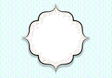 Card in colorful peas, vector art illustration.のイラスト素材